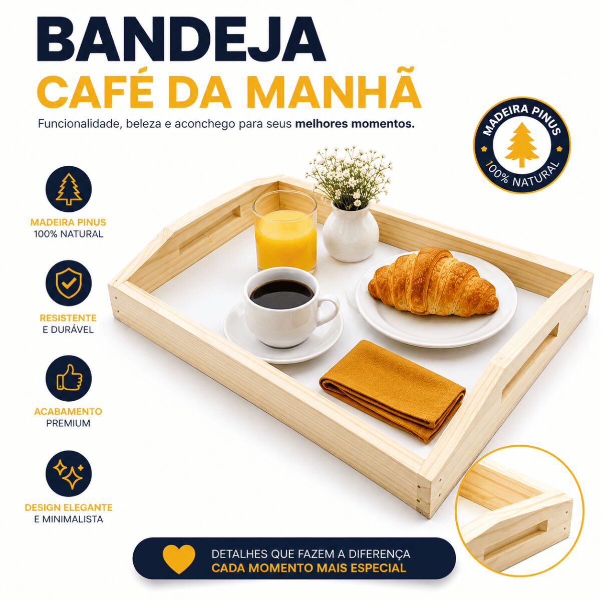 Bandeja de madeira - Imagem 2