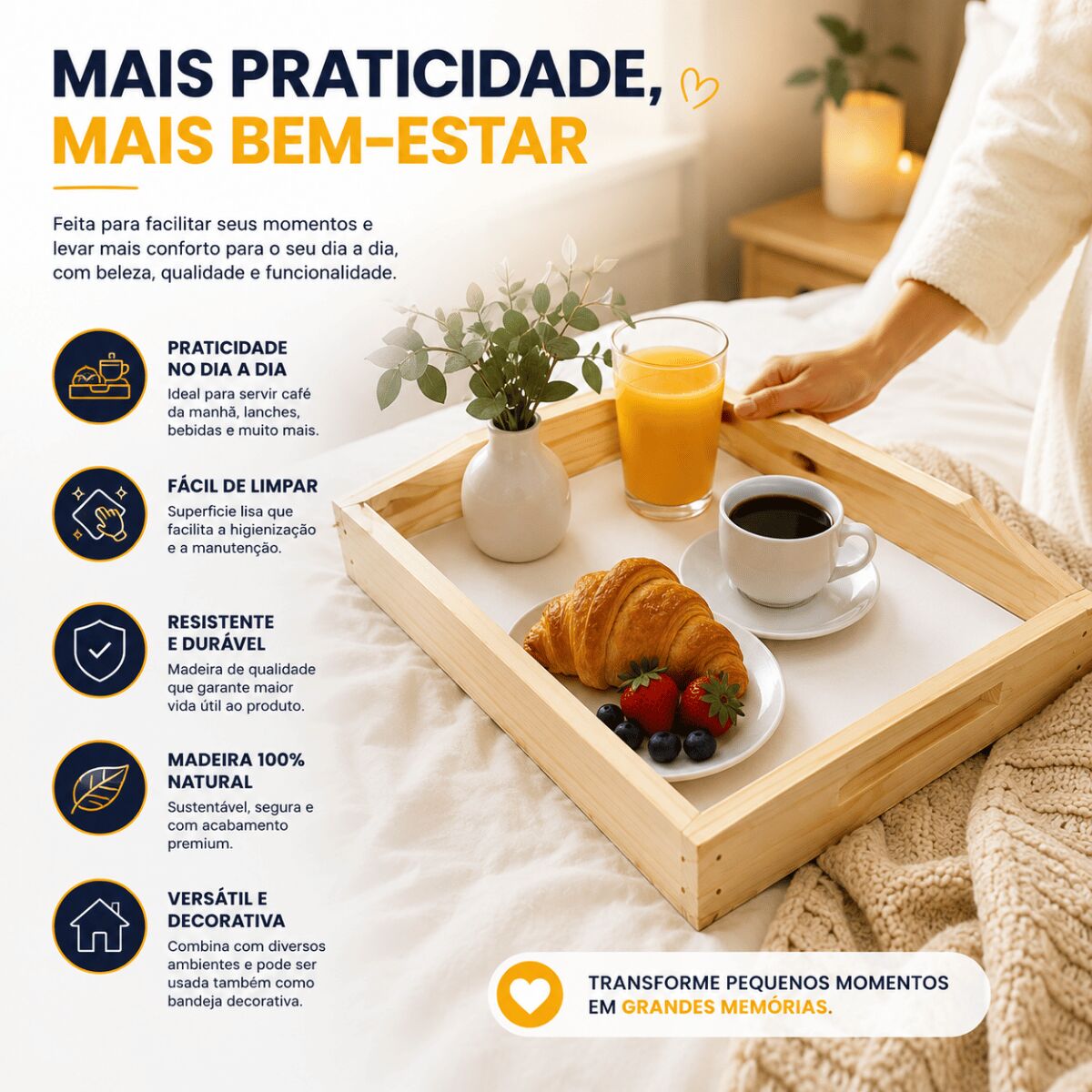 Bandeja de madeira - Imagem 6