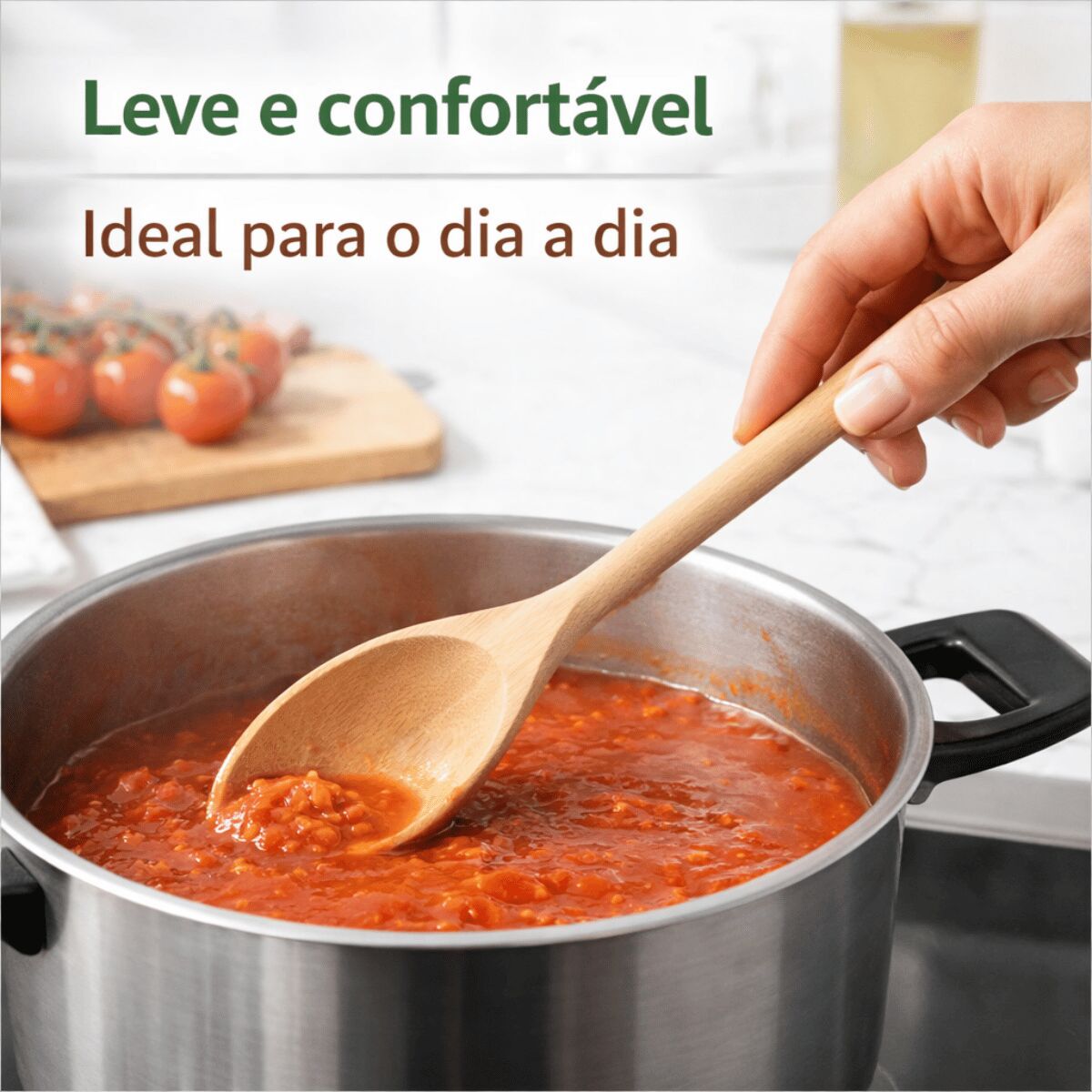 Colher de Madeira para Cozinha – Colher de Pau Resistente e Durável - Imagem 5