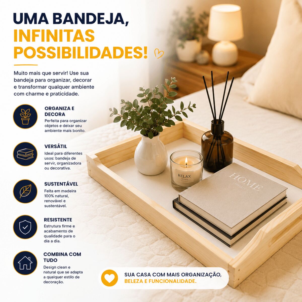 Bandeja de madeira - Imagem 5